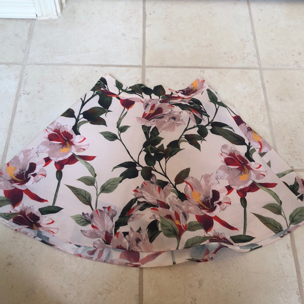 Floral A-line skirt